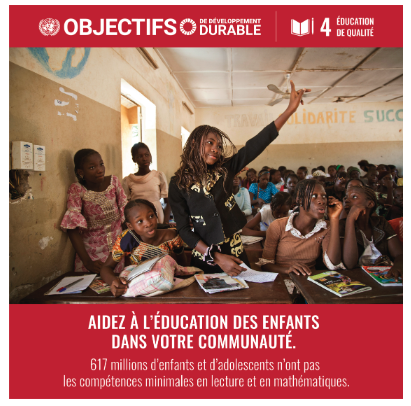 ODD 4 objectif de développement durable éducation de qualité