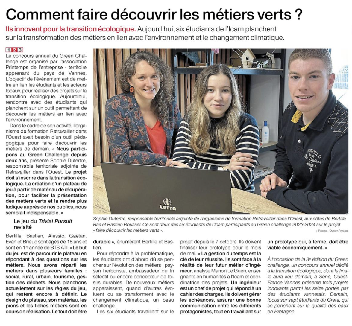 OUEST FRANCE 25MARS2024