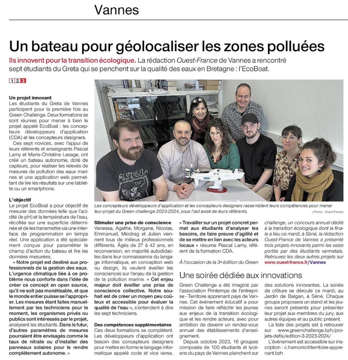OUEST FRANCE 26MARS2024